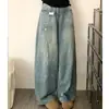 Jeans Rotos Talla Grande para Mujer en Verano, Pantalones Rectos Sueltos Adelgazantes para Chicas con Sobrepeso, Pantalones de Pierna Ancha de Diseño Nicho para Mujer