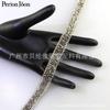 Um metro preto fosco 1,5 cm reparo a quente strass decorativo cinto DIY roupas sapatos e chapéus tira decorativa acessórios de vestuário