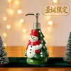 Árbol de Navidad de Cerámica Europeo y Americano Muñeco de Nieve Botella de Loción Reempaquetada Botella Vacía de Presión Suministros de Baño Artesanía de Cerámica Muebles para el Hogar