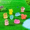 Novo produto transfronteiriço: figuras de filhote e hipopótamo que brilham no escuro, acessórios decorativos fofos para DIY, ornamentos para paisagens em miniatura e pequenas decorações de mesa