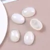 Parche ovalado de imitación de jade con degradado para media cara, pinza para el pelo DIY, imán para refrigerador y material decorativo para zuecos