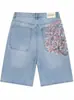 En Stock Transfronterizo Bordado Pesado Y2K Retro Americano Pantalones de Pierna Ancha Hip-Hop Street Sueltos Jeans Unisex