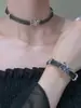 Pulseira com Fivela de Cinto Simples em Liga de Zircônio para Mulheres, Material de Couro, Design de Nicho de Luxo Leve, Joia de Amizade Exquisita e Elegante