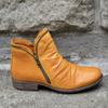 Botas Cortas de Tacón Grueso con Cremallera Doble para Mujer, Botas Martin, Nuevas de Alta Calidad para Otoño e Invierno, Superventas Europeas y Americanas