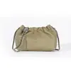 Bolsa Feminina Personalizada em Couro Genuíno, Bolsa de Ombro Plissada Nuvem de Alta Qualidade, Bolsa Transversal de Couro Bovino de Primeira Camada com Corrente de Bolas Douradas