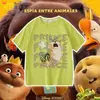Plano de Transformação de Castor Hoppersx Camiseta Infantil para Meninos e Meninas, Roupa de Verão de Manga Curta para Crianças Maiores, Algodão Dopamina