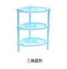 Venta al por mayor de fábrica estante de almacenamiento de plástico para cocina estante de almacenamiento de piso para baño estante cuadrado de tres niveles para baño