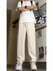 Pantalones de traje casual caqui estilo japonés de seda de hielo de secado rápido para hombre de alta calidad, corte slim fit recto para verano