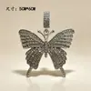 Collar con Colgante Único de Mariposa con Microincrustaciones Completas de Diamante, Cadena Larga de Moda para Suéter, Joyería Trendy Estilo Hip-Hop Ins para Mujeres