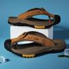Sandálias de Praia Grandes Novas Verão 2024 para Homens, Sandálias de Couro Genuíno Fechadas para Uso Externo, Disponíveis para Dropshipping