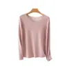 Ropa interior térmica para mujer de otoño e invierno, capa base sin costuras de cachemira y seda, prenda interior cepillada, top de otoño, conjunto de manga larga