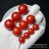 Baoshan sul ágata vermelha fosco conta redonda velha conta única conta solta cor completa carne completa otimizada quartzo rocha jade atacado