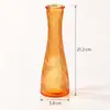 Vaso de Vidro Colorido com Listras Verticais Estilo Europeu de Luxo Leve Ins para Sala de Estar Vaso para Flores Frescas Decoração de Arranjo de Flores Ornamento