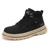 Otoño e Invierno Nuevas Botas Cortas Casuales de Trabajo de Suela Gruesa de Caña Alta para Hombre Moda Tendencia Botas Martin Antideslizantes Resistentes al Desgaste