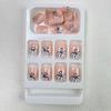 Manicure Usável de Halloween Fantasma Unhas Usáveis Francesinhas Curtas Venda por Atacado Transfronteiriça Adesivos Prontos