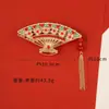 Novo Grampo de Cabelo com Borla Vintage Estilo Chinês para Casamento, Presilha de Tubarão Grande com Pérola Festiva da Moda, Grampo Super Fada Celebridade da Internet para Meninas