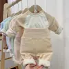 33083 Ropa de Doble Capa para Bebés, Ropa Separada Cálida para Bebés de Otoño y Pantalones, Ropa para Bebés para Otoño e Invierno