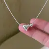 Conjunto de Collar y Pulsera Hueso de Serpiente Bola de Amor para Mujer 2024 Nuevo Casual Más Fácil de Combinar Temperamento de Nicho Collar Corazón de Melocotón