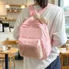 Mochila feminina estilo ins japonês com orelhas fofas, design único, mochila escolar para estudantes com decoração de laço, mochila estilosa
