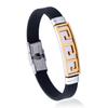Temu venda quente jóias de aço inoxidável titânio pulseira masculina moda coreana Grande Muralha padrão personalidade pulseira pulseira de moda