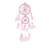 Apanhador de Sonhos de Anel Duplo Pena Joia Decoração de Parede Ornamento Pendurado Artesanal Decoração de Sala de Estar Pingente Presente Criativo