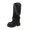 Botas largas para mujer para otoño, modernas y versátiles, hasta la rodilla, estilo vintage, modelo nuevo, con suela gruesa, estilo británico 2026, con caña ancha
