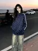 Sudadera de Marca de Moda Estilo Americano a Rayas con Cuello Alto y Estampado de Estrellas para Mujer, Chaqueta Deportiva Casual Otoño e Invierno, Novedad Otoño 2026