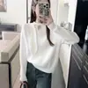 Suéter de punto de terciopelo Andy de tres hilos, nuevo para otoño e invierno, cuello redondo, diseño hueco, manga larga, camiseta básica ajustada, top de nicho para mujer