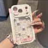 Funda Rígida Apple 17Pro con Borde de Macarrón de Colores y Diseño Difuminado de Cabeza de Conejo y Pentagrama para iPhone 18