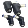 Adaptador de ángulo recto de CC 5525 hembra a 5521 macho, codo de CC 5521 hembra a 5521 macho, adaptador de alimentación de CC, venta al por mayor del fabricante