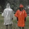 Capa de chuva de emergência refletiva portátil ferramenta de sobrevivência de emergência ao ar livre poncho à prova de chuva quente multifuncional capa de caminhada