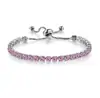 Pulsera de Zirconia de Venta Caliente Transfronteriza, Brillante y Lujosa, Estilo de Moda de Alta Gama, Pulsera de Diamante Completa, Joyería de Mano con Diseño de Nicho