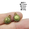 Pendente Cruzado Amazon Folha de Bronze Antigo Floco de Neve Vintage Charme Artesanal Contas DIY Acessórios para Joias Atacado