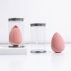 Set de Almacenamiento con Soporte para Esponjas de Belleza de Grado A Estándar Europeo, Esponja de Maquillaje con Forma de Gota de Agua, Doble Uso para Seco y Húmedo, Esponja que No Absorbe Polvo Esponja de Belleza
