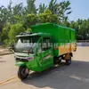 Caminhão de lixo elétrico de três rodas com balde suspenso operação de autocarregamento autodescarregamento simples caminhão de lixo elétrico de saneamento