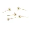 Accesorios para Pendientes DIY Cuentas Metálicas con Argollas, Pendientes de Cuentas Redondas, Pines para Pendientes, Materiales para Accesorios de Joyería al por Mayor