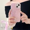 Hilo de pluma punto de onda para funda de teléfono móvil iPhone 15 14ProMax nicho 13/12 funda protectora dura para mujer coreana