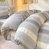Juego de cuatro piezas de ropa de cama jacquard de algodón 100% tejido japonés Nishikawa Algodón puro Hogar Sábana Funda de edredón Sábana ajustable Lavable a máquina