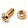 Tornillos y tuercas dorados franceses electrochapados al por mayor para accesorios de iluminación, tornillos y varillas de rosca dorados S color cobre chapados en oro de imitación para juguetes y electrodomésticos, transfronterizo
