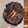 Scrunchie com vibe feminina, elástico de cabelo coreano fofo, acessório de cabelo estilo preguiçoso oversized, faixa de cabelo para coque