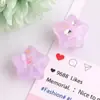 Nuevas Cuentas de Agujero Recto de Alta Transparencia con Forma de Estrella y Mariposa con Purpurina para Llavero de Teléfono DIY, Cadena de Bolso, Accesorios al por Mayor
