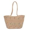 Bolsa de Palha Tecida de Nicho de Verão Feminina 2022 Nova Moda Elegante Bolsa de Algodão Tecido Bolsa de Praia Grande Capacidade Bolsa de Cesta de Ombro