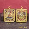 Pingente Amuleto Banhado a Ouro Dragão Quinto Mestre Thangka Manjusri Thangka Cordão de Latão Banhado a Ouro com Cinco Vias Pingente da Sorte