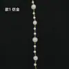 Yingyi Joyería DIY Cadena de Perlas de Imitación Cadena de Perlas Grandes y Pequeñas Material para Pulsera Collar Accesorios para Ropa Tocados Cadena 1m