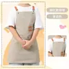 Delantal de Lona al por Mayor Transfronterizo Impermeable y a Prueba de Aceite Estilo Nuevo Catering Ropa de Trabajo Personalizada Resistente a las Manchas para Mujer Delantal de Cocina Impreso para Publicidad