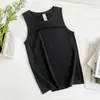 Verão~Estilo Americano Quente~Roupa Externa Corrida Respirável Blusa Esportiva Colete Feminino Aparência Emagrecedora Sem Mangas Top de Yoga