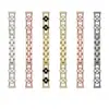 Pulseira universal para Apple Watch - iWatch S11/12 feminina de metal com flor de quatro pétalas - Pulseira para relógio GT