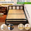 Cama plegable para adultos, adecuada para uso doméstico, cama individual pequeña o doble, adecuada para apartamentos de alquiler, cama de tablero duro, cama modular, marco de cama de dormitorio
