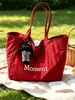 Bolsa de mano grande con estampado de letras casual transfronteriza para mujer, nuevo bolso de mano versátil para el día a día otoño 2026, bolso de hombro y para debajo del brazo