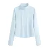 Chaqueta de Protección Solar para Mujer 2026 Nuevo Modelo Cuello Alto Delgada Seda de Hielo Transpirable Verano Ajuste Delgado Exterior Protección Solar Abrigo de Yoga